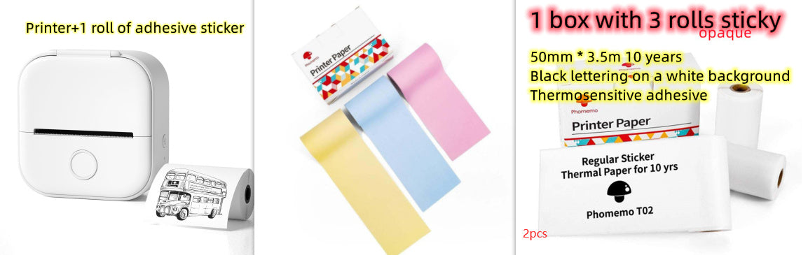Portable Quiz Q&A Mini Thermal Bluetooth Compatible Mini Label/Price Tag Printer