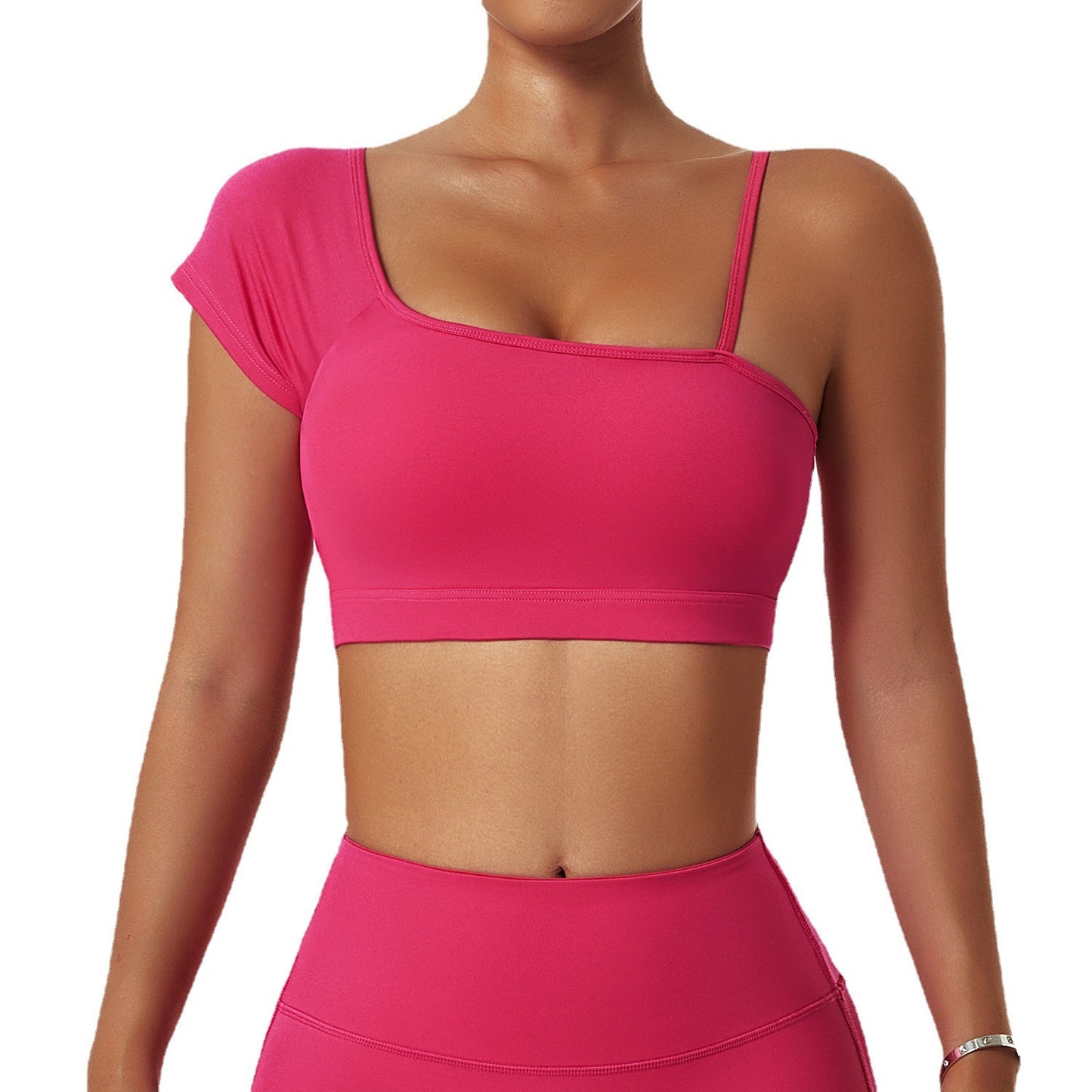 Asymmetrical One Shoulder 2-Piece Women's Yoga Workout Set