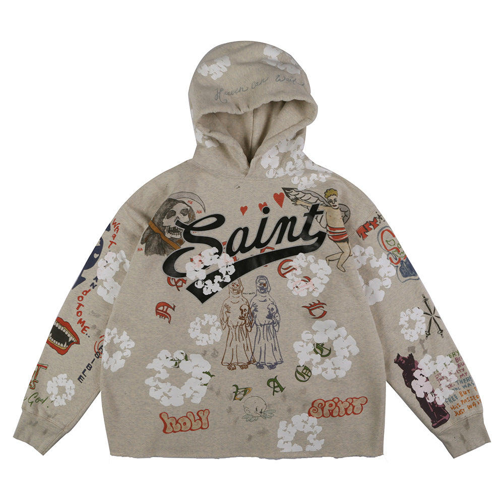 Women's Fashionable Printed Plush Sweater
