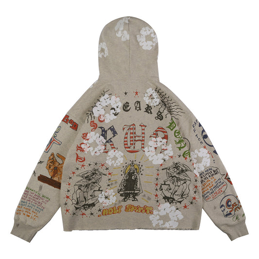 Women's Fashionable Printed Plush Sweater