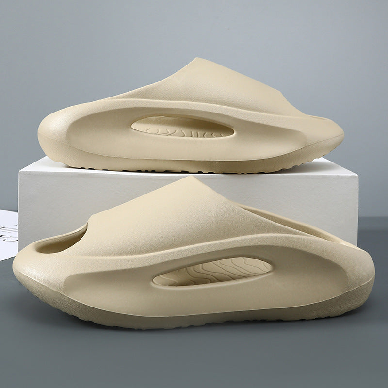 Unisex Peep Toe Slipper Hollow-Out Flat Beach Slipper Slides