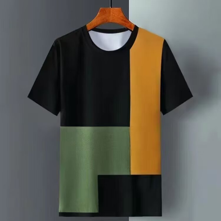 Men's Colorblock Short Sleeve O-Neck T-Shirt