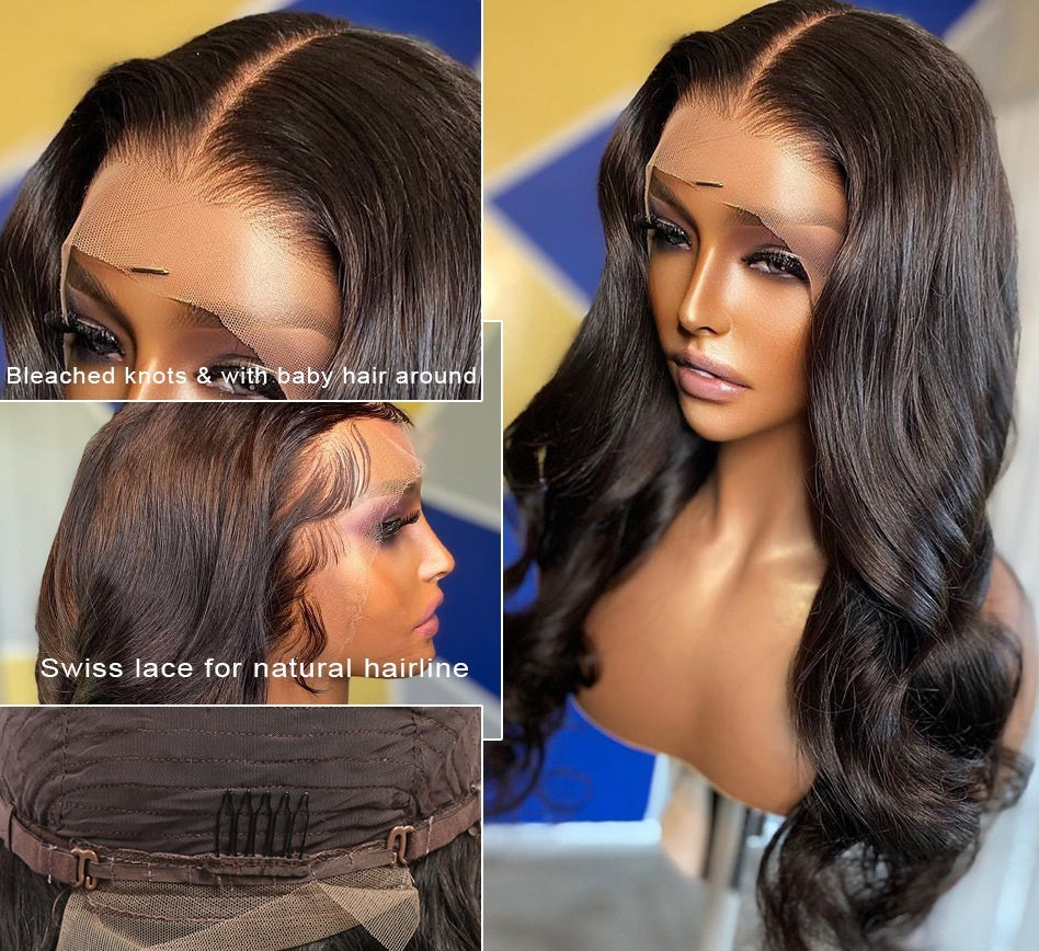 Body Wave 100% Human Hair 13x4/4×4 Pre-Plucked Hairline Lacefront Wig