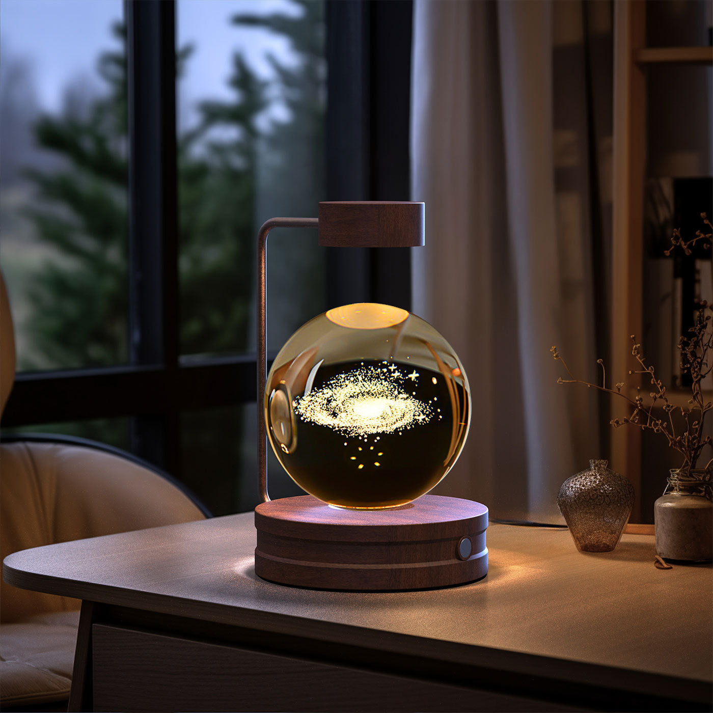 Crystal Ball Cosmic Indoor USB Bedside Night Light Lamp
