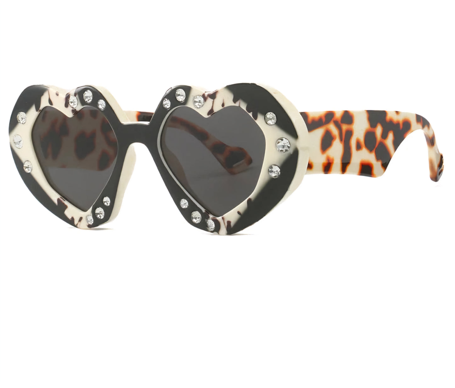 Heart Shaped Y2K Punk Style Rhinestone Ladies Sunglasses