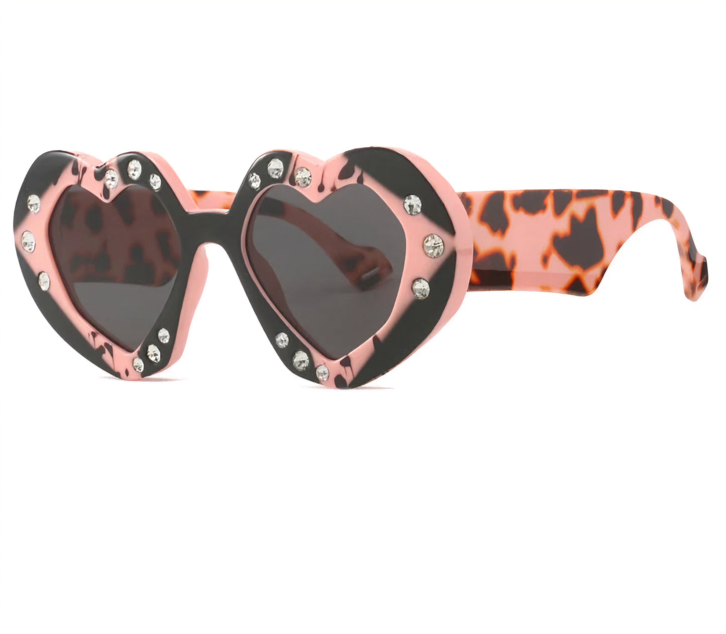 Heart Shaped Y2K Punk Style Rhinestone Ladies Sunglasses