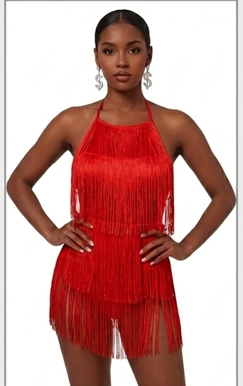 Backless Tassel Fringe Women's Sleeveless Shorts Romper