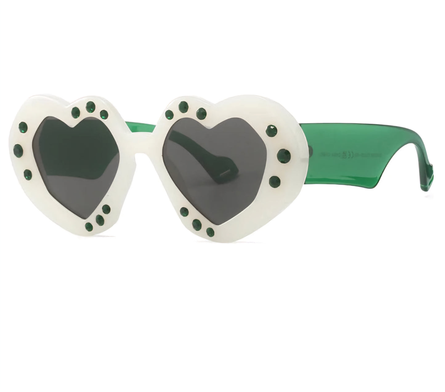 Heart Shaped Y2K Punk Style Rhinestone Ladies Sunglasses