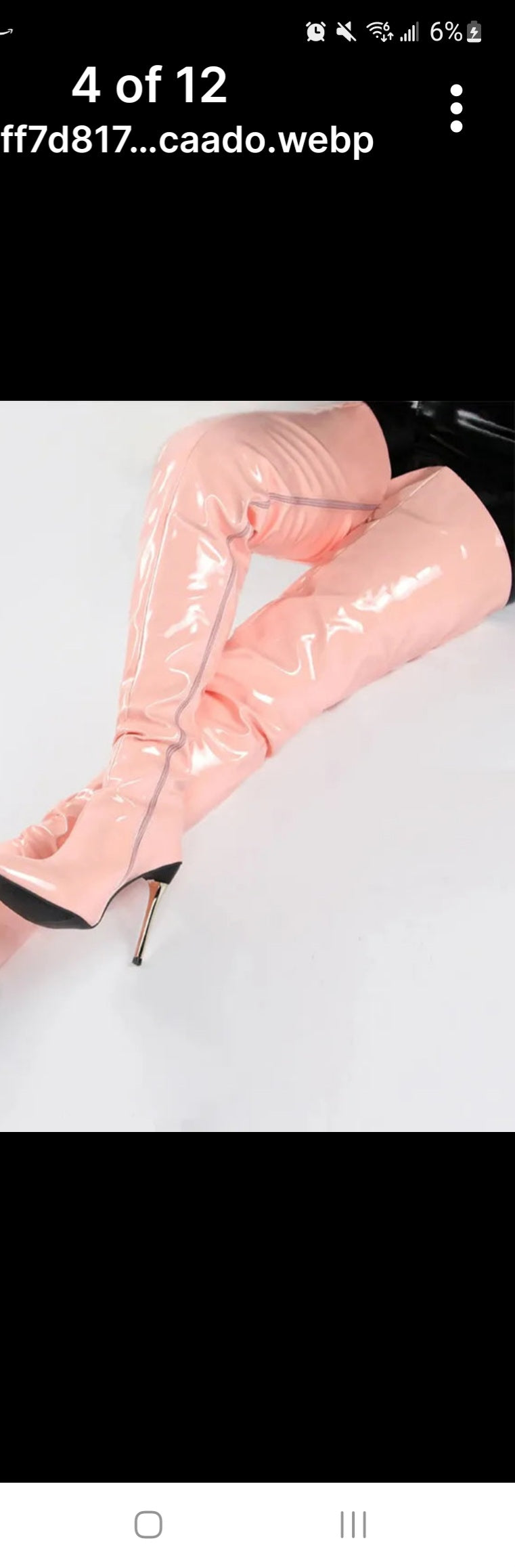 Patent Leather Over-the-Knee Women's Metal Thin Stiletto Heel Boots