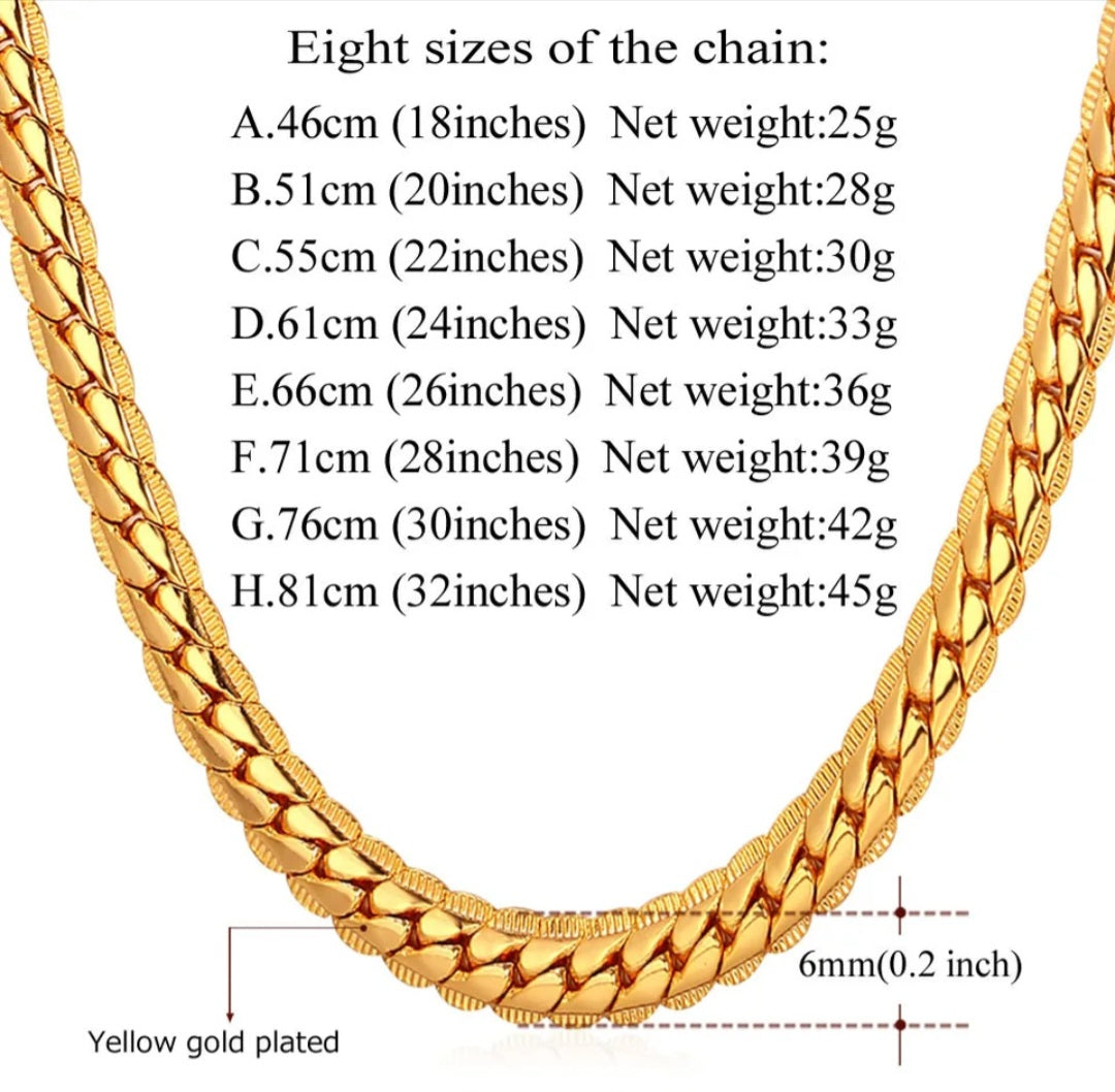 Snake Curb Link Chains