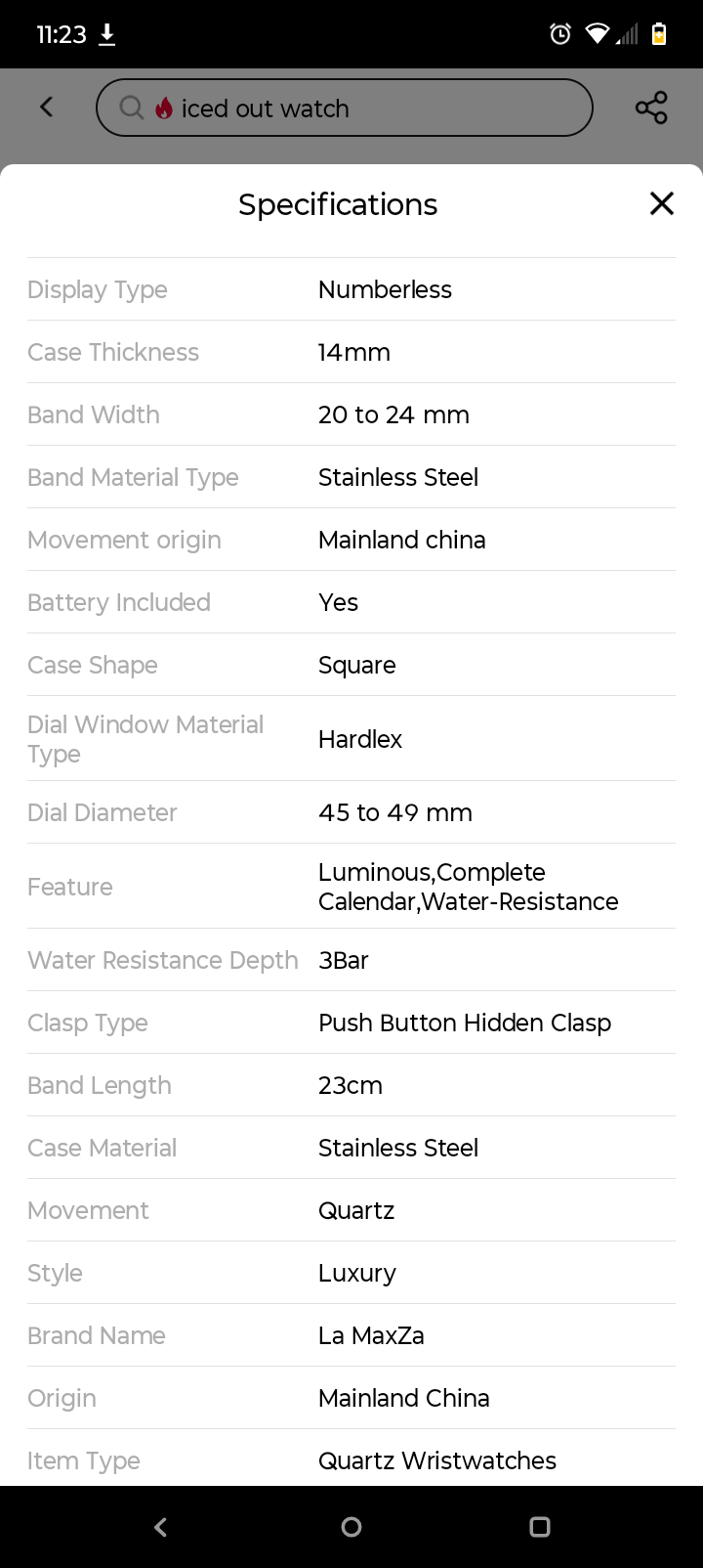 Men's Sparkling Iced Out Square Hot Drill Diamond Gold/Silver High Grade Waterproof Calendar Watch