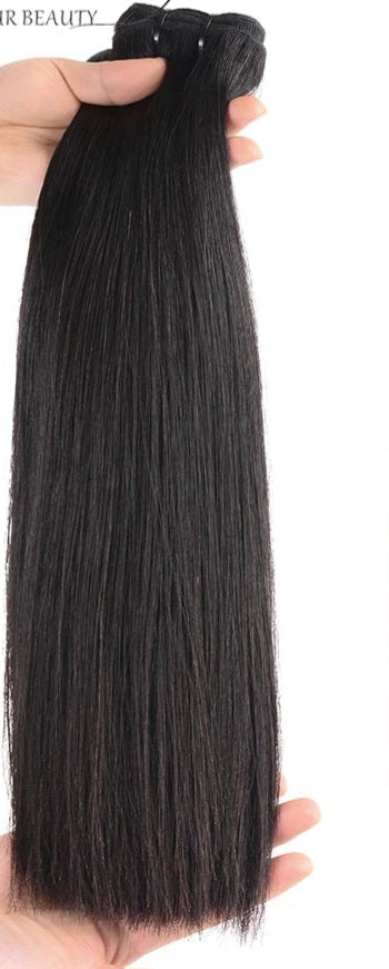 Brazilian Double Drawn Virgin Bone Straight 100% Human Hair 4x4 Transparent  Bundles w/ Lace Closure