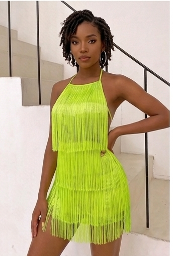 Backless Tassel Fringe Women's Sleeveless Shorts Romper