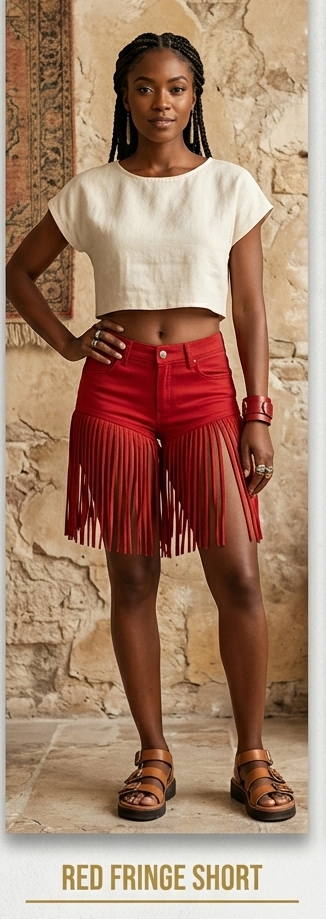 Western Hanging Tassel Fringe Design Women's Rodeo Shorts