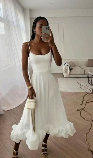 Ruffled Sleeveless Flower Hem Design Spaghetti Strap Flounce Bustier Fishtail Maxi Dress