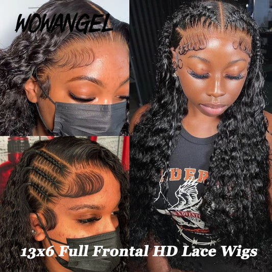 Deep Part Water Wave 250% Density HD Lacefront 13x6 Frontal Melt Skin Wig