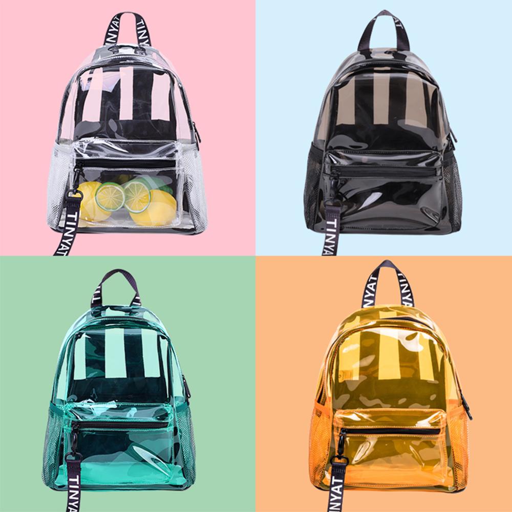 PVC Clear Transparent Waterproof Travel Backpack