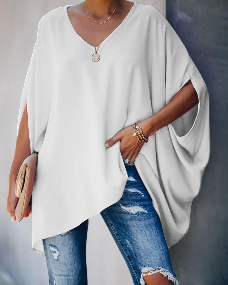 Oversized Batwing Sleeve Top