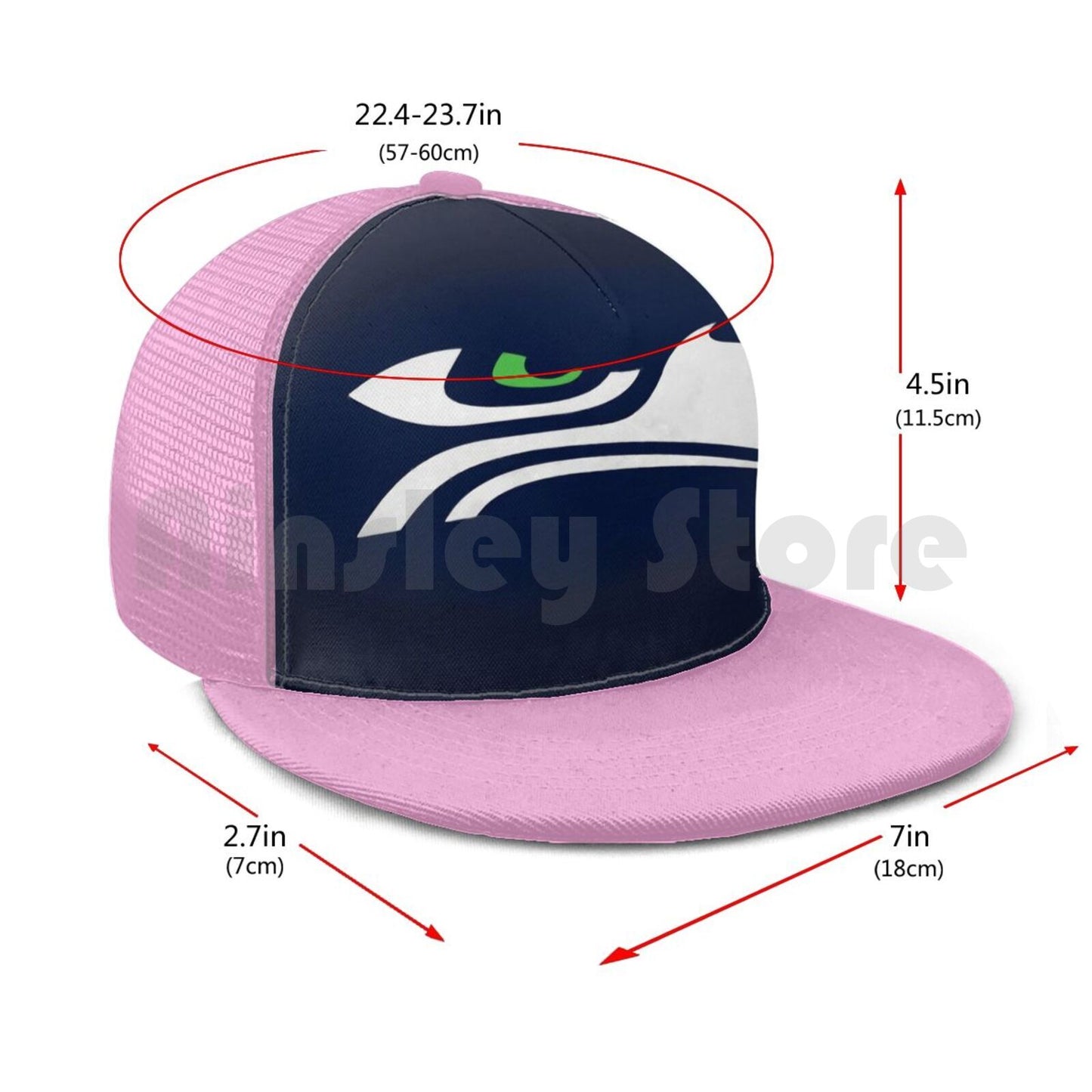 Seattle Seahawks Baseball Cap Unisex Mesh Adjustable Throwback Retro Vintage