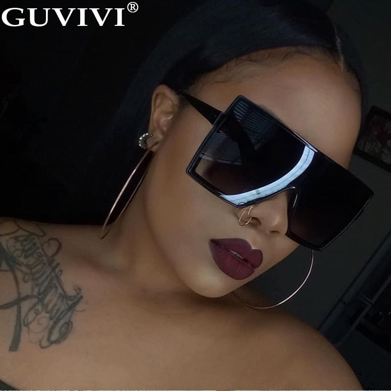 Oversized Square Gradient Sunglasses UV400