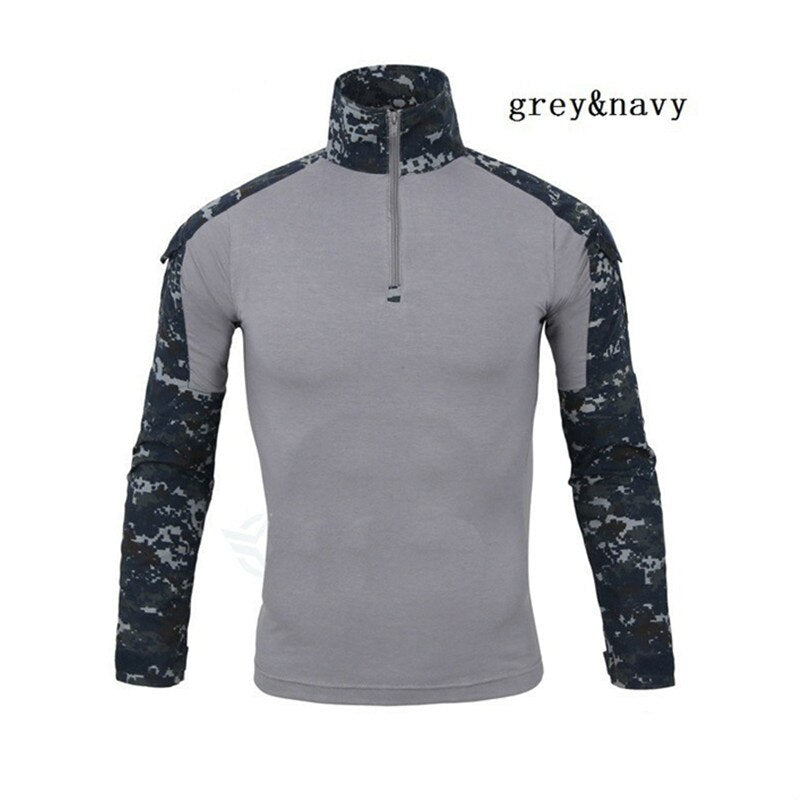 Army Camouflage Tactical T Shirt Men Long Sleeve Hunt Outdoor Long Sleeve T-Shirt