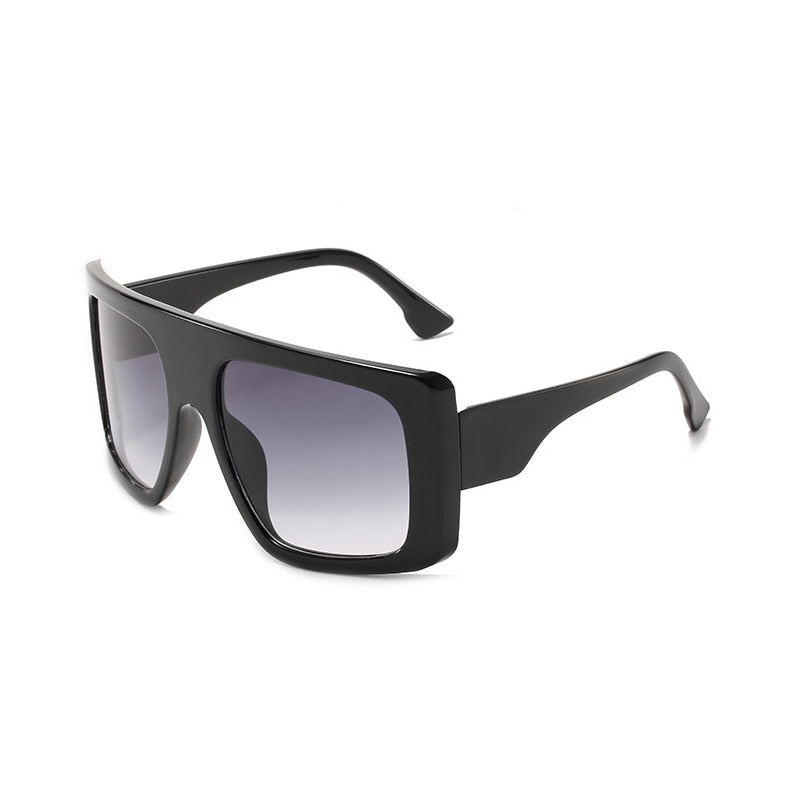 Oversized One Piece Shield Square Sunglasses