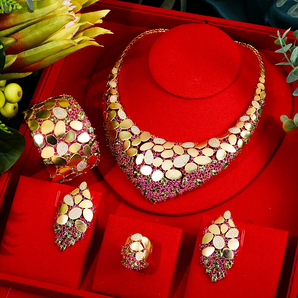 Sequin African Dubai Jewelry Wedding Bridal Jewelry Sets