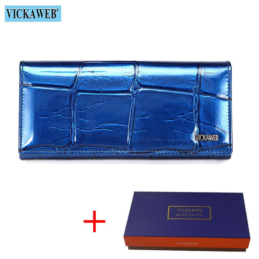 Ladies Genuine Leather Women Wallet Magnetic Hasp Wallet