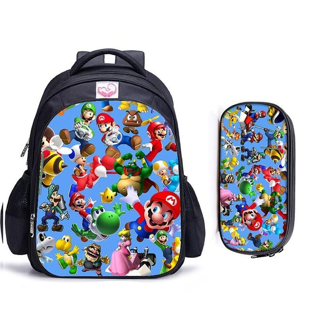 Cartoon Game Book Backpack Daily School Kids Backpacks