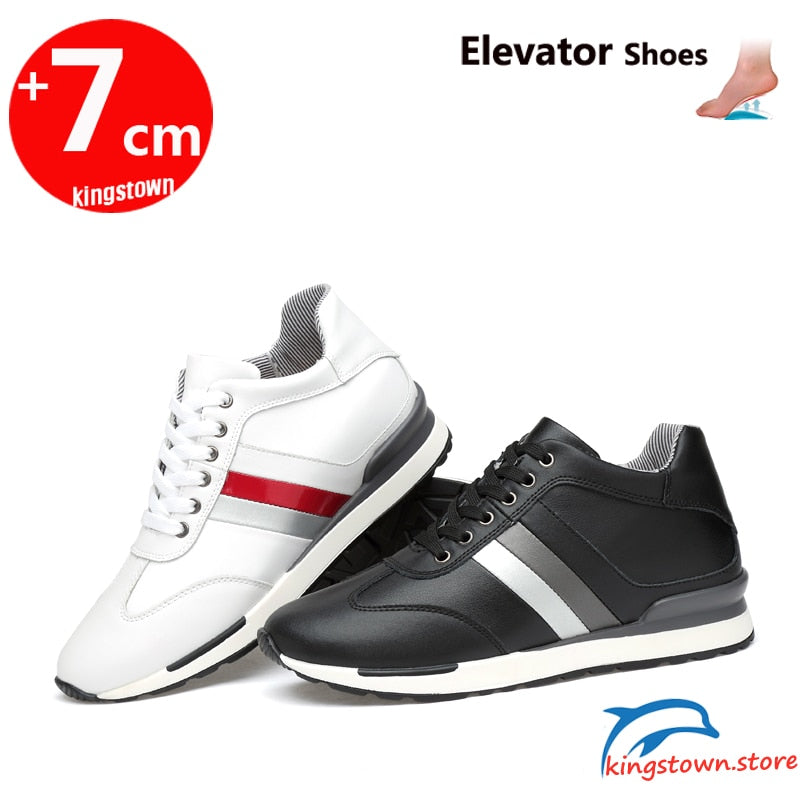 Oxford Style Solid Men's Side Striped Leather Sneakers