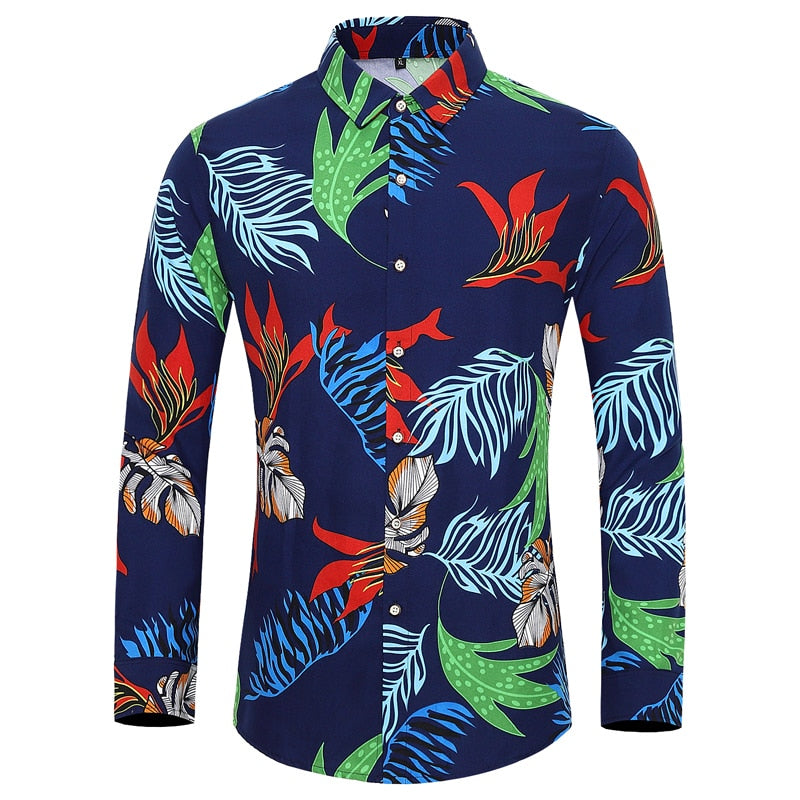 Men's Floral Printed Hawaii leisure Shirt