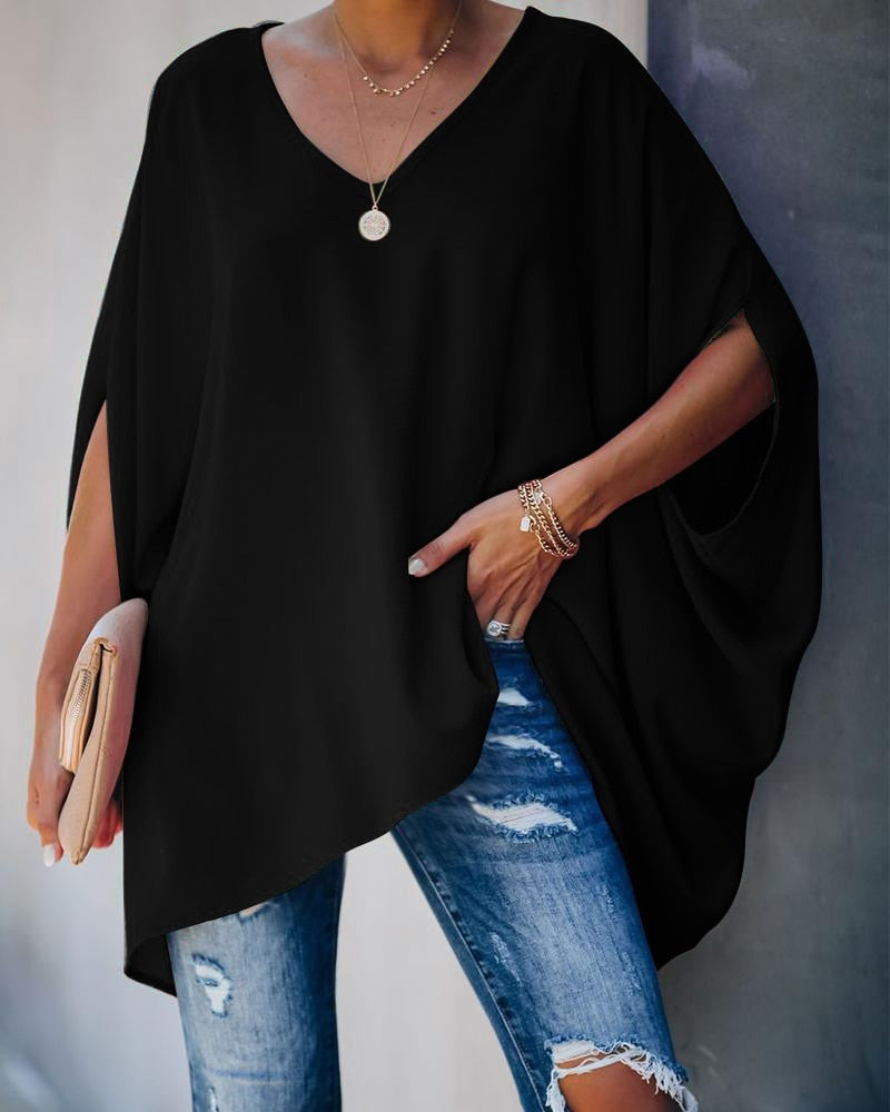 Oversized Batwing Sleeve Top