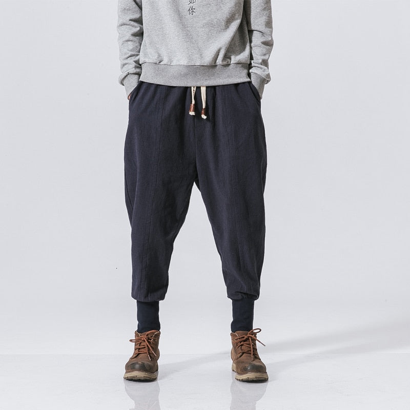 Men's Cotton Cargo Harem Sweatpants