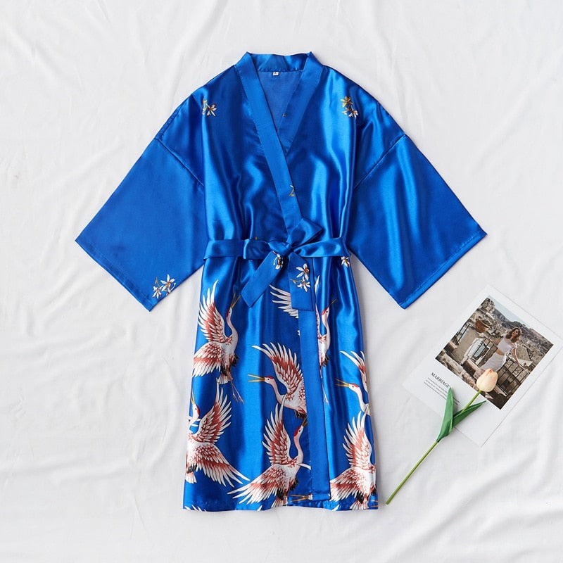 Satin Silky Ladies Kimono Robes