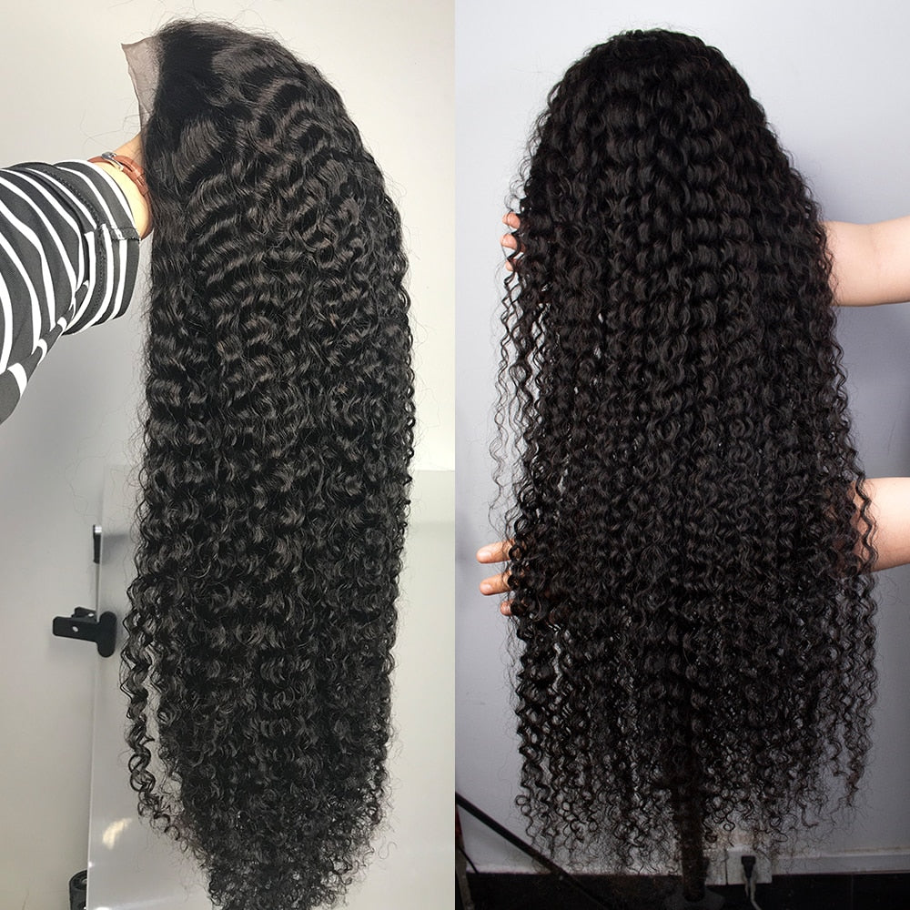 Deep Wave Frontal Wig 30 32 Inch Curly Human Hair Wigs For Black Women Pre Plucked Wigs Wet And Wavy 13x4 Water Wave Hd Lace Wig