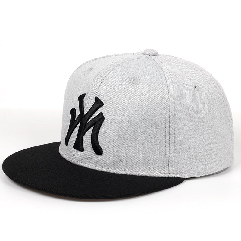 MY Letter Embroidered Baseball Snapback Hats