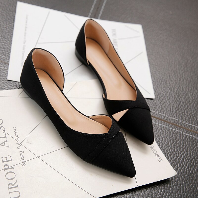 Soft Sole Pointed Toe Shallow Flats