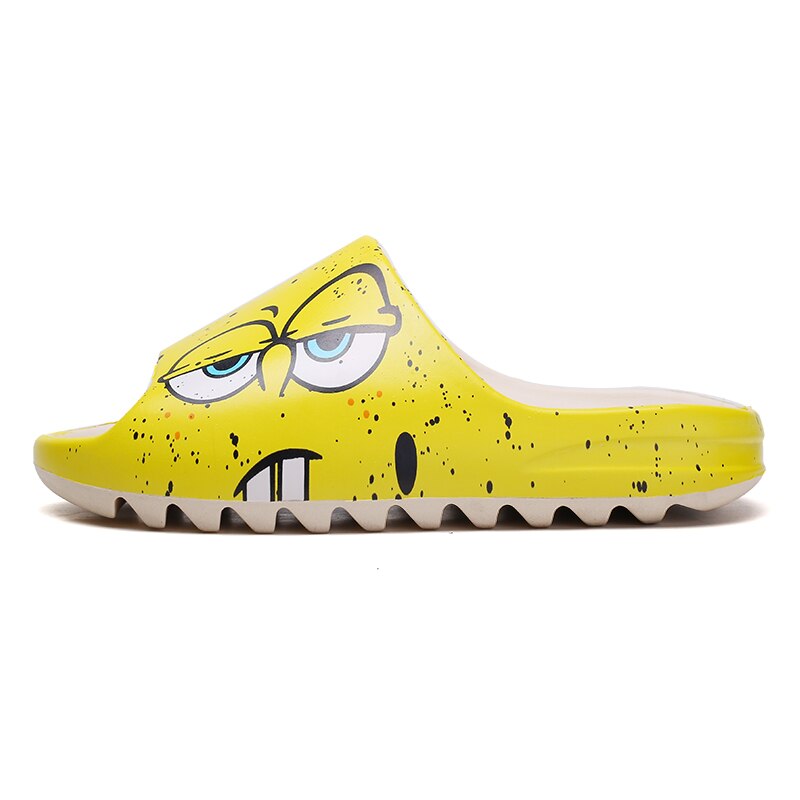 Unisex Fish Mouth Yeezy Style Lightweight Graffiti Slipper Slides