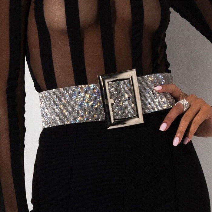 Sparkly Rhinestone Adjustable Width Women's Belt 2020 Hot Selling Hight Street Night Party Accessories