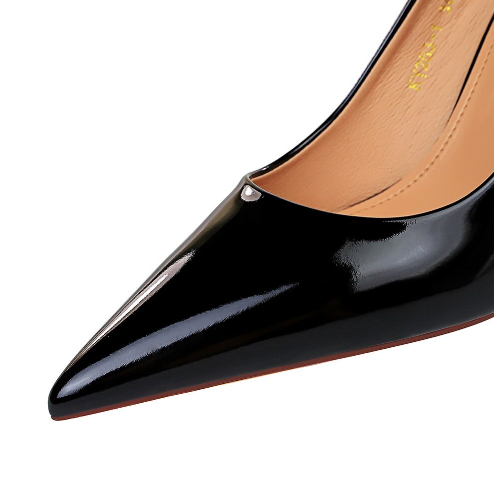 Patent Leather High Heels Pointed Toe Pumps