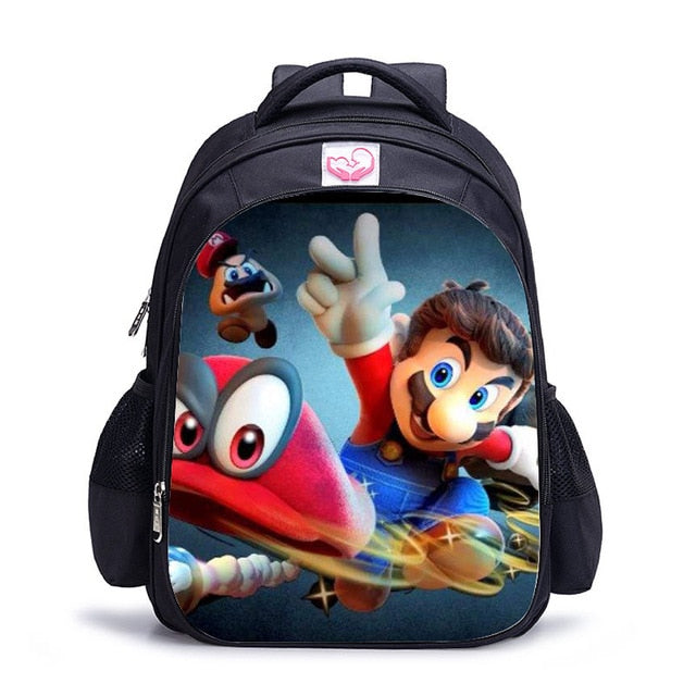 Cartoon Game Book Backpack Daily School Kids Backpacks