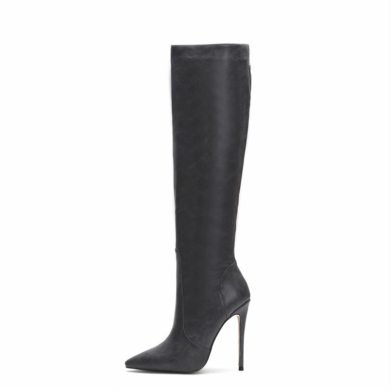 Over the Knee Pointed Toe Stiletto Heel Boots