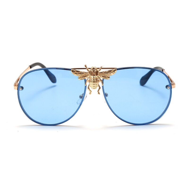 Bee Mirror Gradient Aviator Sunglasses