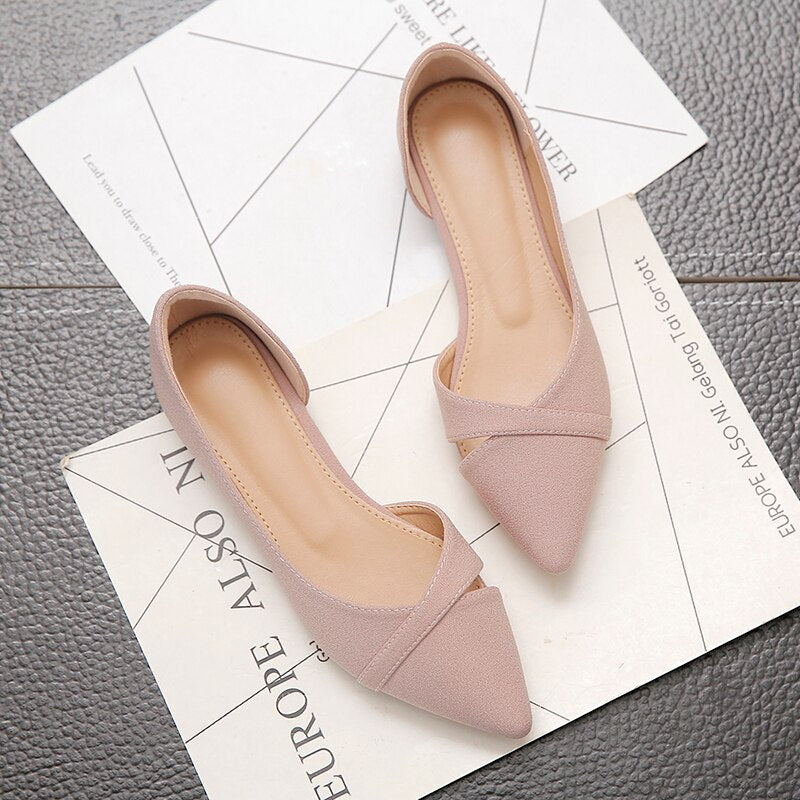 Soft Sole Pointed Toe Shallow Flats