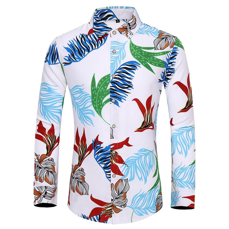 Men's Floral Printed Hawaii leisure Shirt