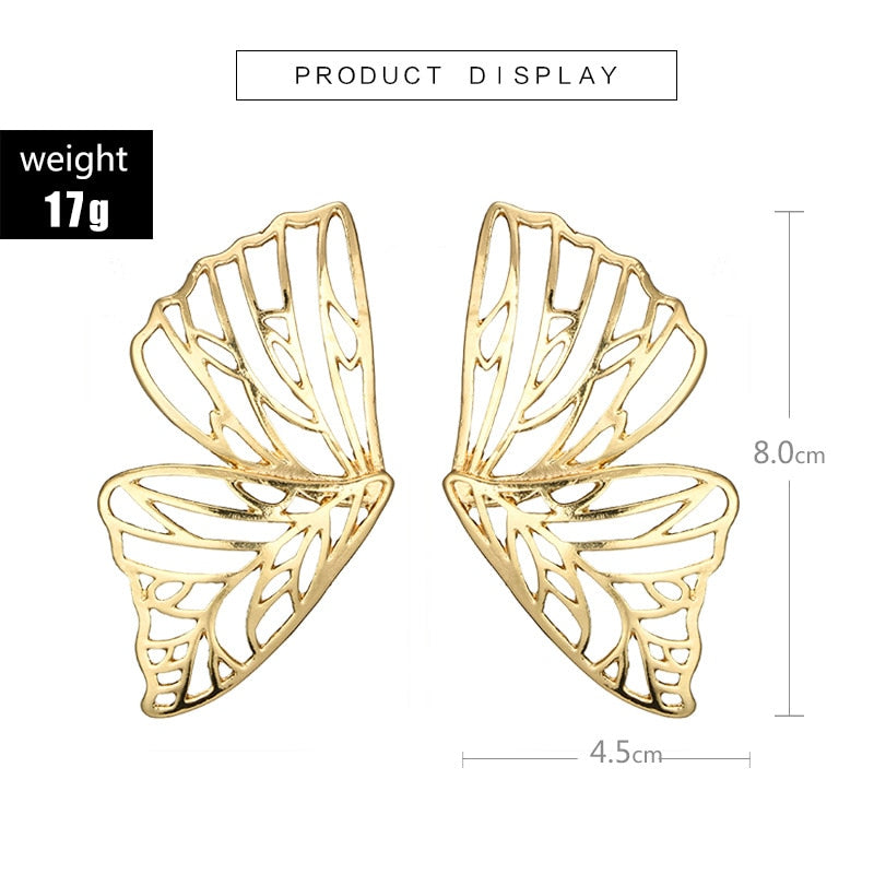 Hollow Butterfly Drop Dangle Pendant Earrings