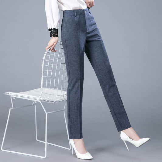 Solid Straight Ladies Office Trouser Slacks