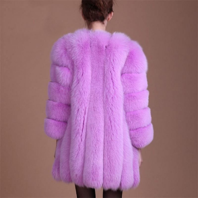 Faux Fur Long Ladies Winter Coat Plus to 4X