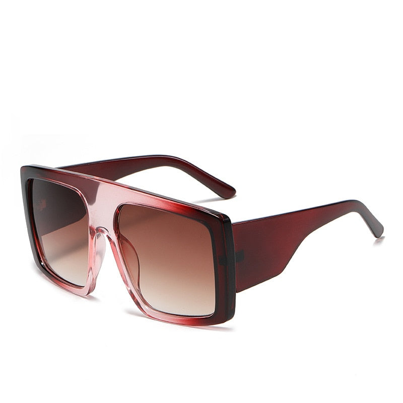 Oversized One Piece Shield Square Sunglasses
