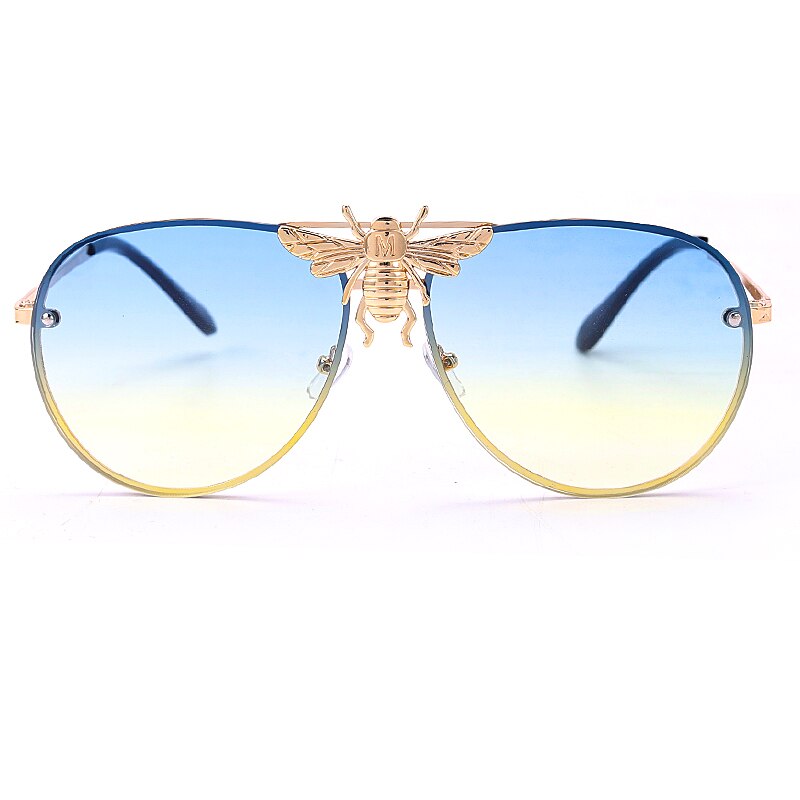 Bee Mirror Gradient Aviator Sunglasses